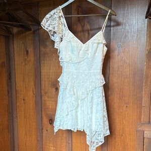 Amanda uprichard Elegant Cream Lace Dress xs